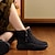 ieftine Adidași de Damă-Pentru femei Adidași Cizme Adidași cu platformă Pantofi de tată Pantofi înalți Zilnic Culoare solidă Plisat Ghete Botine Iarnă Broderie Fermoar Platformă Toc Drept Vârf rotund Casual minimalism