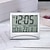 baratos Rádios e Relógios-despertador digital configuração de alarme 12/24h usado para exibição de temperatura e data de viagens de escritório e despertadores de quarto relógio de mesa relógio de viagem relógio eletrônico