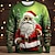 preiswerte T-Shirts für Herren mit 3D-Druck-Weihnachts-T-Shirt, Grafik, Weihnachtsmann, Modedesigner, lässig, Herren-T-Shirt mit 3D-Druck, T-Shirt, Sport, Outdoor, Urlaub, Ausgehen, Weihnachts-T-Shirt, rot, langärmelig, Rundhals-Shirt,