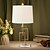 billiga sänglampa-moderna bordslampor med vit marmorstak 74 cm hög, rektangulär skärm i borstad guld för sovrum, vardagsrum, nattduksbord, hem, kontor, barnrum 110-240v