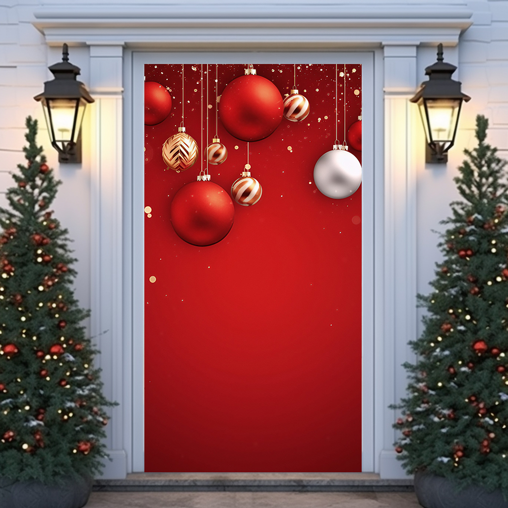 halpa Jouluiset ovensuojukset-joulun ovikoristeet koristeet ovenpäälliset oven tapetti oviverho koristelu joulun taustaovi banneri etuovelle lomajuhlasisustustarvikkeet