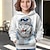 voordelige 3D hoodies en sweatshirts voor meisjes-Voor meisjes 3D Tijger Trui met capuchon Pullover Lange mouw 3D-afdrukken Herfst Winter Actief Modieus leuke Style Polyester Kinderen 3-12 jaar Buiten Casual Dagelijks Normale pasvorm