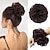 tanie Koki-Niechlujny kok scrunchies dla kobiet dziewczęta kręcone faliste przedłużanie włosów włókno syntetyczne potargane updo treski do codziennego użytku