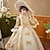 cheap Historical &amp; Vintage Costumes-Gothic Rococo Vintage Inspired Medieval Dress Party Costume Masquerade Flower Girl Dress Princess Shakespeare Girls&#039; Ball Gown Halloween Wedding Party Wedding Guest Dress