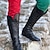 abordables Cowboy y botas occidentales-Hombre Mujer Botas Botas cowboy Botas Medievales Botas renacentistas Zapatos de Paseo Clásico Casual Exterior Diario Cuero Sintético Impermeable Cómodo Mitad de Gemelo Mocasín Negro Blanco Marrón