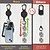 economico porta carte e custodie-Portachiavi con bobina per badge retrattile per carichi pesanti con portabadge da 1 pz. Bobina per badge tattico con cavo retrattile in acciaio da 31,5 pollici, peso 9,0 once