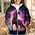 cheap Girl&#039;s 3D Outerwear-Girls&#039; 3D Rainbow Unicorn Hoodie Coat Outerwear Long Sleeve 3D Print Fall Winter Active Fashion Cute Polyester Kids 3-12 Years Outdoor Casual Daily Regular Fit