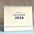 billige Notatbøker og planleggere-2024 skrivebordskalender - dobbeltsidig utskrift på 200 gsm kunstpapir - hold styr på oppgaver, ærend &amp; mer - 9x6,3in