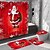 Cortina de ducha de Papá Noel roja para baño, decoración de baño de Navidad, vacaciones de invierno, alfombra de baño antideslizante, alfombra en forma de U, almohadilla para tapa de inodoro, con 12 ganchos, decoraciones navideñas abordables Baño de Navidad-Cortina de ducha de Papá Noel roja para baño, decoración de baño de Navidad, vacaciones de invierno, alfombra de baño antideslizante, alfombra en forma de U, almohadilla para tapa de inodoro, con 12 ganchos, decoraciones navideñas
