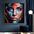 preiswerte Gemälde mit Menschen-Am besten auf Leinwand handgemachtes abstraktes Porträt-Ölgemälde, die handgemalten Messer-David-Palette-Frauengesichts-Ölgemälde in heißen Farben