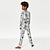ieftine Pijamale 3D pentru băieți-Băieți 3D Fotbal Set pijama Manșon Lung Tipărire 3D Toamnă Iarnă Activ Misto Zilnic Poliester Copii 3-12 ani Stil Nautic Casă Casual Interior Fit regulat