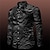 cheap Men&#039;s Graphic Shirts-Embossed Relief Pattern Vintage Men&#039;s Shirt Outdoor Street Casual Daily Fall &amp; Winter Turndown Long Sleeve Black Gray S M L Shirt