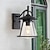 Недорогие наружные настенные светильники-Наружный настенный светильник в стиле ретро, водонепроницаемый настенный светильник IP65, матовый черный, антикоррозийный, алюминиевый настенный светильник со стеклянным абажуром, лампа для крыльца и