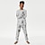 billige 3D-pyjamas for gutter-Jul Gutt 3D julenissen Fotball Pyjamas Sett Langermet 3D-utskrift Høst Vinter Aktiv Kul Daglig Polyester Barn 3-12 år Crew-hals Hjem Avslappet Innendørs Normal