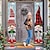 זול קישוטי חג המולד-2 יחידות קישוטי חג המולד בחוץ - 300d גמדים שלט שלט באנרים תלויים קישוטים - עיצוב חג המולד לחצר חיצונית וחצר מקורה בית דלת כניסה קיר מוסך