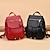 cheap Backpacks &amp; Bookbags-Women&#039;s Backpack School Bag Bookbag Mini Backpack Commuter Backpack School Outdoor Daily Solid Color PU Leather Large Capacity Waterproof Lightweight Zipper Black White Red