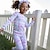olcso Lányok 3D pizsama-Lány 3D Virágos Pillangó Pizsama Hosszú ujj 3D nyomtatás Ősz Tél Aktív Divat aranyos stílus Poliészter Gyerekek 3-12 év Terített nyak Otthon Hétköznapi Otthoni Normál