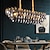 abordables Éclairages lanternes-suspension led lustre fumée gris or 60/80/106cm 7/8/11 lumière spoutnik design métal spoutnik finitions peintes style nordique contemporain 110-240v
