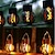 זול פנסים ואורות קמפינג-שמש LED קמפינג אור wovilon led פנס וינטג&#039; מהבהבת להבה, קישוטים תלויים בתוך/חוץ פנסים לפנסים דקורטיביים לפטיו, חצר, מרפסת, מדשאה, אח 1/2/4 יחידות