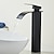 billige Armaturer til badeværelset-sort badeværelsesvask vandhane til kar, vandfald centersæt enkeltgreb et hul højt karbadehaner i rustfrit stål