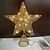 voordelige Kerstlichten-smeedijzeren pentagram voor kerstboom decoratie katoenen draad gepoederde boom top led light-emitting kerstboom decoratie boom top ster