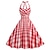 baratos Década de 1950-Vestido vermelho dos anos 50 para mulheres, trajes vintage dos anos 1950, halloween, natal, cosplay, vestido de baile