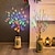 olcso Dekoratív fények-1db 20 led színes fűzfaág lámpa, virágcsokor díszítő lámpa, magas talpú vázatöltő fűzfaág fény anyák napi karácsonyi esküvői parti zsinór füzér lakberendezési lámpa