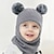 cheap Kids&#039; Hats &amp; Caps-Kids Winter Hat Scarf Set Unisex Kids Hat Scarf Toddler Beanie Hat with Fleece Lined Girls Boys with Neck Wamer Infant Toddler Knit Hats