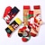 Недорогие мужские носки-Муж. 2 пары Толстые короткие носки Мужские носки Рождественские носки Черный Желтый Цвет Рождество Повседневные Классический Средней плотности Осень Зима Термальные