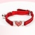 cheap Dog Collars, Harnesses &amp; Leashes-Adorable Pet Collar for Dogs and Cats with Rhinestone Heart and BelStylish and Safe Accessory for Your Furry Friend