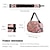 abordables Bolsos de viaje-Mujer Bolsa de hombro Bolsa de lona Nailon De Compras Diario Cremallera Gran Capacidad Impermeable Plegable Color sólido Geométrico Bloque de color Camuflaje rosa Patrón de diamante Puntos amarillos