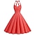 baratos Década de 1950-Vestido vermelho dos anos 50 para mulheres, trajes vintage dos anos 1950, halloween, natal, cosplay, vestido de baile