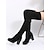 Χαμηλού Κόστους Γυναικείες Μπότες-Γυναικεία Μπότες Μπότες κάλτσες Μεγάλα Μεγέθη Χειμωνιάτικες μπότες Καθημερινά Συμπαγές Χρώμα Μπότες Πάνω από το Γόνατο Μπότες μηρών Χειμώνας Κοντόχοντρο Τακούνι Μοντέρνα Σέξι Κλασσικό Φο Σουέτ