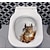 cheap Decorative Wall Stickers-Wall Mural 3D Wall Art cat Wall Poster Toilet Stickers 3D cat Wall Stickers cat Decals cat Stickers cat Toilet Girls Bedroom Toilet Decor cat Wall Decals Notebook Poster