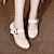 Недорогие Обувь для бальных и современных танцев-Жен. Танцевальная обувь Обувь персонажа кадриль Стиль Платформа Толстая каблук Круглый носок С пряжкой Черный Белый Красный