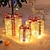 cheap Christmas Lights-3pcs Christmas Lighted Gift Boxes Battery Operated Fairy Lights Set of 6inch/8inch/9inch with Bows Present Boxes for Christmas Weddings Yard Home Holiday Art Decorations