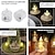 abordables Bougies lumineuses-24 bougies électroniques à LED, mini bougies chauffe-plat à projection de halo de réfraction à motif de rose, bougies sans flamme à LED alimentées par batterie pour la Saint-Valentin, Noël, les