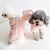 abordables Pijama-Perros Gatos Chaleco Moda Estilo lindo Invierno Suave Lavable Cómodo Exterior Casual Diario Ropa para perros for Bichón Frisé Caniche Pomerania Animal doméstico del bebé Mariposa