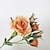 economico Fiori finti &amp; Vasi-1 mazzo di 5 teste di fiori di rosa di seta artificiale, bouquet di fiori finti a stelo lungo rosa decorazioni di nozze per feste a casa fai da te