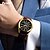 お買い得  クォーツ腕時計-Poshi 男性クォーツ時計ファッションカジュアル腕時計発光カレンダー防水装飾革時計