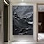 billige Abstrakte malerier-håndlaget rent svart teksturert maleri håndmalt oljemaleri veggkunst stor maleri palettkniv abstrakt maleri håndmalte akrylmalerier dekor rullet lerret