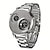billige Kvartsure-luksus armbåndsur i rustfrit stål med dobbelt urværk til herre med stor urskive