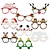 9 stks kerst kerstman sneeuwpop kerstboom 3d papier bril volwassen kinderfeest fotografie rekwisieten voordelige kerstmuts & accessoires-9 stks kerst kerstman sneeuwpop kerstboom 3d papier bril volwassen kinderfeest fotografie rekwisieten