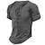 billiga Henley t-shirt för män-Herr Henleytröja T-shirts Grafisk Nummer Henley Kläder 3D-tryck Dagligen Sport Kortärmad Spetsknuten Mönster Mode Stylish Vintage Ledigt