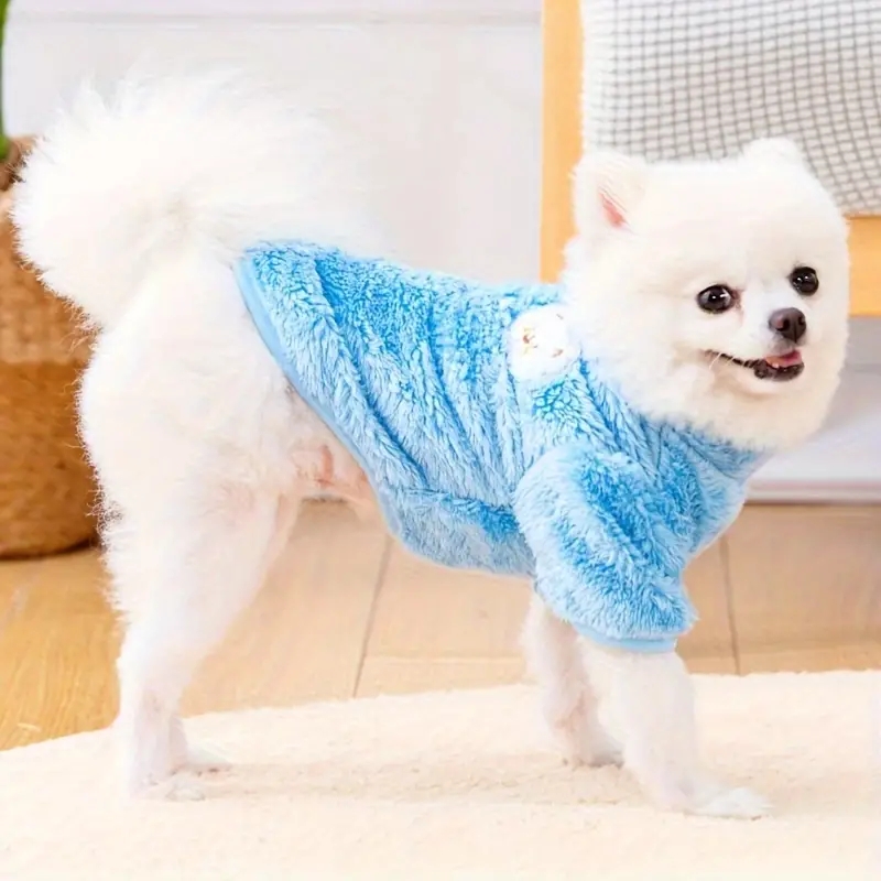 cheap Dog Clothes-Candy Colored Velvet Coat Pet Dog Clothing Teddy Small Dog Bixiong Chihuahua Cat Autumn And Winter