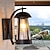 abordables luces de pared al aire libre-Aplique de pared impermeable, lámpara de pared antigua resistente a la intemperie, lámpara de pared LED para exteriores con pantalla de vidrio, aplique de pared de metal con casquillo e27 110-240v