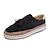 cheap Women&#039;s Sneakers-Women&#039;s Sneakers Slip-Ons Plus Size Platform Sneakers Slip-on Sneakers Outdoor Daily Solid Color Summer Tassel Flat Heel Round Toe Elegant Fashion Comfort Suede Loafer Black White Red