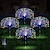 voordelige Pathway Lights &amp; Lanterns-4 stuks 10 W LED-lampen op zonne-energie Padverlichting en lantaarns Op Zonne-Energie Kerst Bruiloft Decoratie 8 verlichtingsmodi Warm wit Koel wit Meerkleurig 24 V 480 LED-kralen