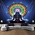 cheap Blacklight Tapestries-Blacklight Tapestry UV Reactive Glow in the Dark Glow Party Neon Bohemian Meditation Psychedelic Buddha Chakra Trippy Misty Hanging Tapestry Wall Art Mural for Living Room Bedroom