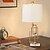 billige nattbordslampe-moderne bordlamper med hvit marmorstige 74 cm høy, rektangulær børstet gullskjerm for soverom, stue, nattbord, hjem, kontor, barnerom 110-240v